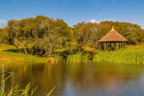 Lake at countryside landscape photo
