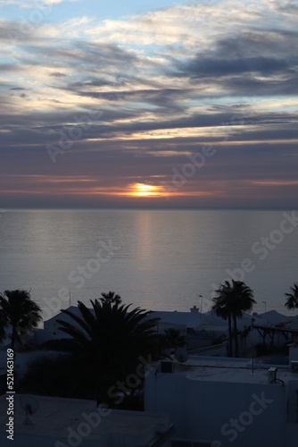 Sunrise Sunset in Grand Carnaria Spain view refection sun clouds beautiful scenery