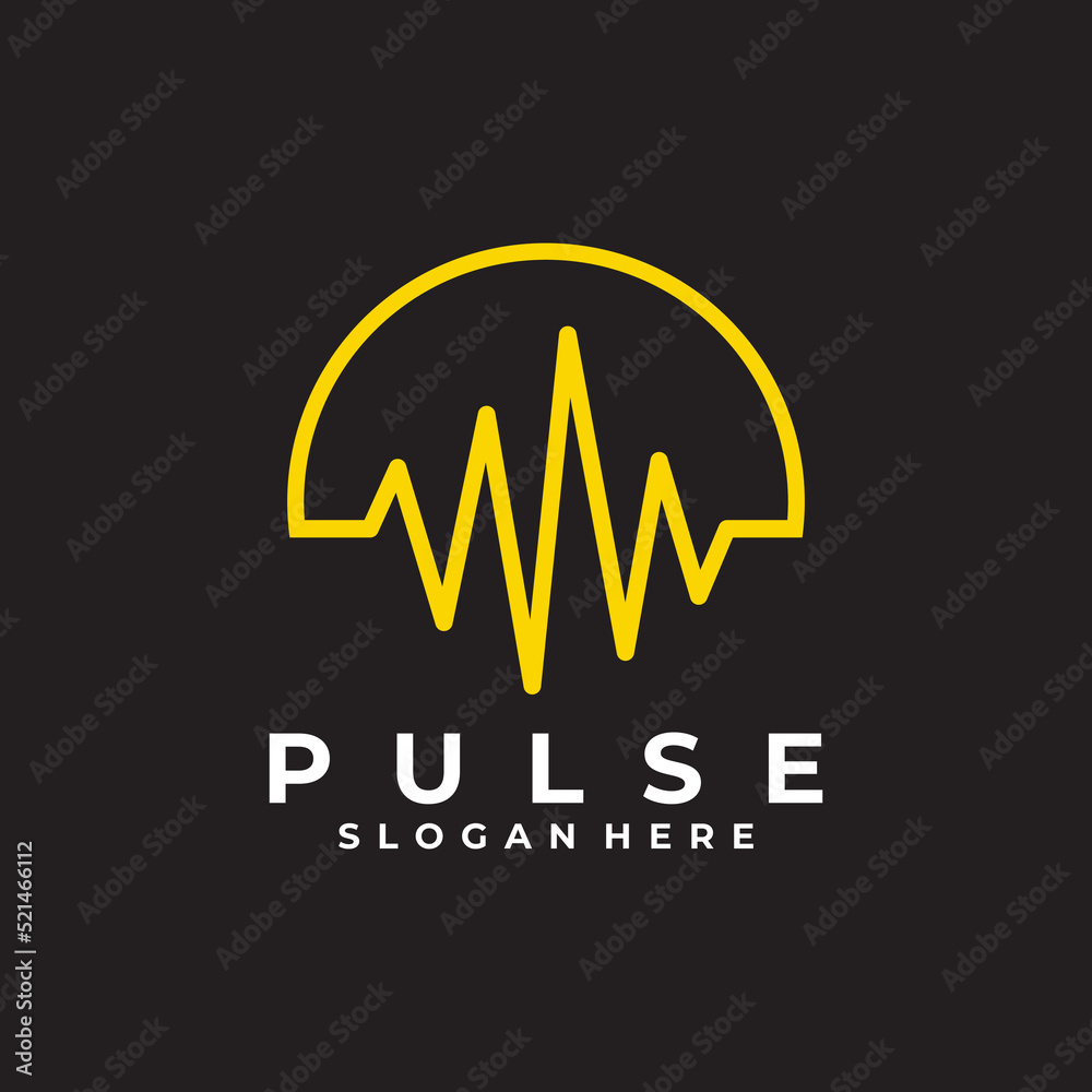 pulse logo vector design template pulse logo vector design template