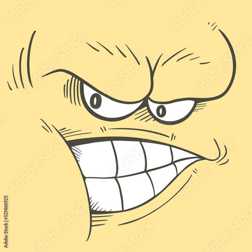 Cartoon face draw