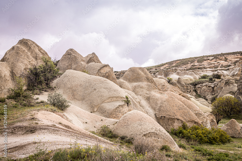 Rock Formations in the Kepez Sarica Valley, Cappadocia, Turkey