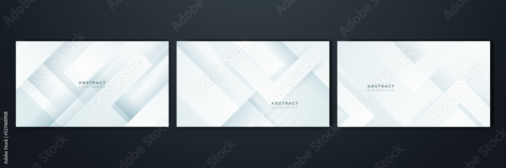 Naklejka premium Abstract white geometric shape with futuristic concept background. White texture background