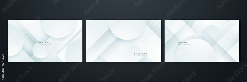 Naklejka premium Abstract white geometric shape with futuristic concept background. White texture background