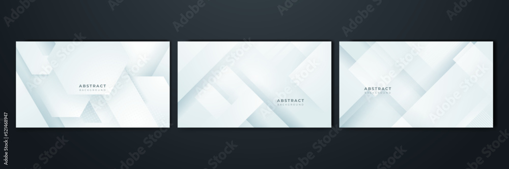 Abstract white geometric shape with futuristic concept background. White texture background