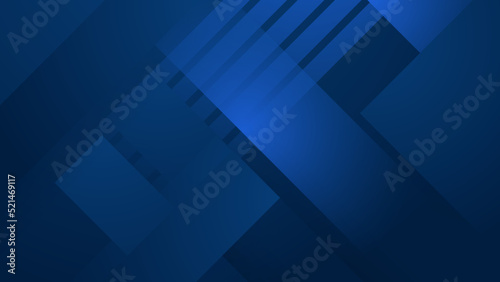 Abstract background design with blue geometric shapes. Modern dark blue background. Vector abstract graphic design banner pattern background template.