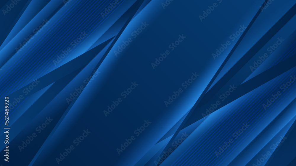 Obraz premium Abstract blue background poster with dynamic lights. Technology network vector illustration.