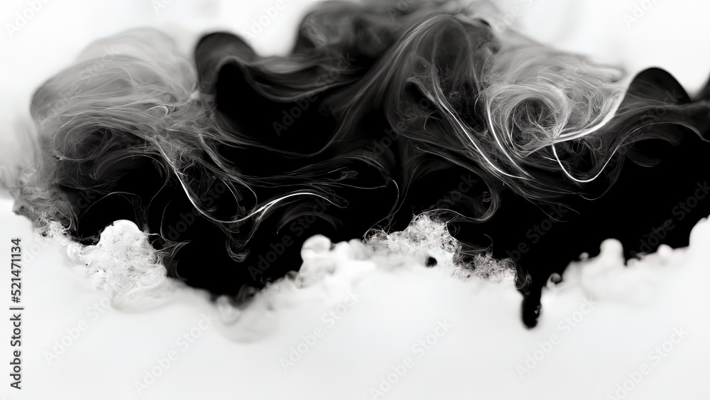 Black and white smoke in 4k, background texture, abstract heavy dense smoke, silky smooth backdrop, abstract high definition fog