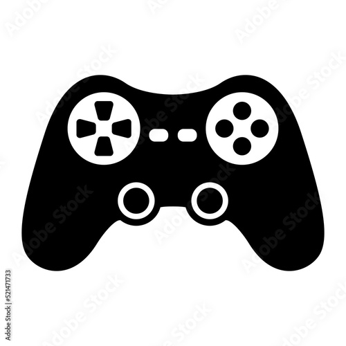 Video game gamepad. Vector controller icon on white background