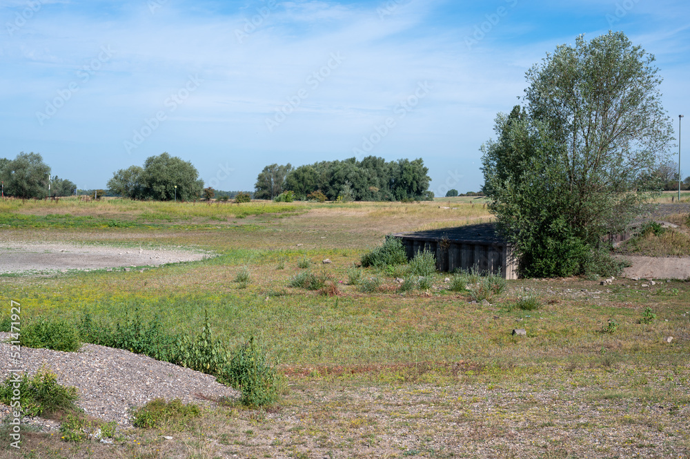 Dürre 2022 am Rhein, Wassermangel Dürre 2022 am Rhein, Wassermangel