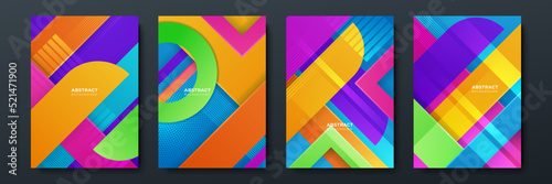 Colourful abstract background for poster, cover, brochure, presentation, annual report. Colorful geometric background, vector illustration. Modern wallpaper design for social media, idol poster.