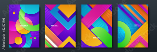 Colourful abstract background for poster, cover, brochure, presentation, annual report. Colorful geometric background, vector illustration. Modern wallpaper design for social media, idol poster.