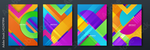 Colourful abstract background for poster, cover, brochure, presentation, annual report. Colorful geometric background, vector illustration. Modern wallpaper design for social media, idol poster.