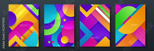 Colourful abstract background for poster, cover, brochure, presentation, annual report. Colorful geometric background, vector illustration. Modern wallpaper design for social media, idol poster.