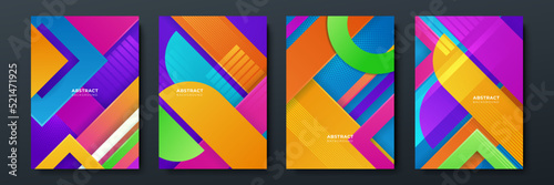 Colourful abstract background for poster, cover, brochure, presentation, annual report. Colorful geometric background, vector illustration. Modern wallpaper design for social media, idol poster.