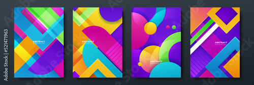 Colourful abstract background for poster, cover, brochure, presentation, annual report. Colorful geometric background, vector illustration. Modern wallpaper design for social media, idol poster.