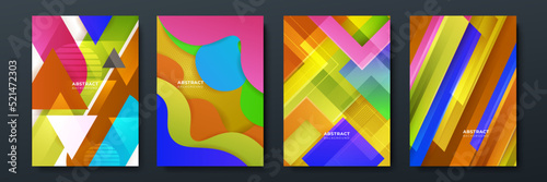 Colourful abstract background for poster, cover, brochure, presentation, annual report. Colorful geometric background, vector illustration. Modern wallpaper design for social media, idol poster.
