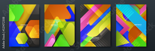 Colourful abstract background for poster, cover, brochure, presentation, annual report. Colorful geometric background, vector illustration. Modern wallpaper design for social media, idol poster.