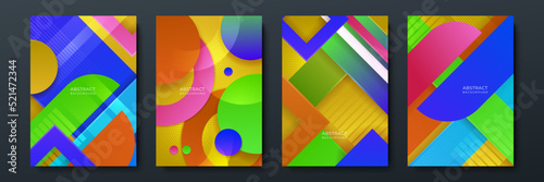 Colourful abstract background for poster, cover, brochure, presentation, annual report. Colorful geometric background, vector illustration. Modern wallpaper design for social media, idol poster.