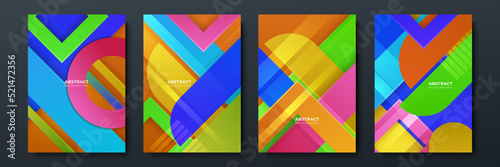 Colourful abstract background for poster, cover, brochure, presentation, annual report. Colorful geometric background, vector illustration. Modern wallpaper design for social media, idol poster.