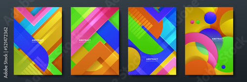 Colourful abstract background for poster, cover, brochure, presentation, annual report. Colorful geometric background, vector illustration. Modern wallpaper design for social media, idol poster.