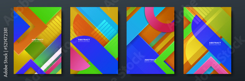 Colourful abstract background for poster, cover, brochure, presentation, annual report. Colorful geometric background, vector illustration. Modern wallpaper design for social media, idol poster.