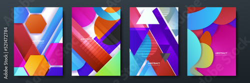 Colourful abstract background for poster, cover, brochure, presentation, annual report. Colorful geometric background, vector illustration. Modern wallpaper design for social media, idol poster.