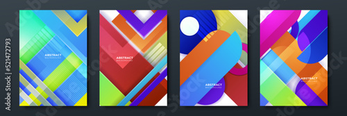 Colourful abstract background for poster, cover, brochure, presentation, annual report. Colorful geometric background, vector illustration. Modern wallpaper design for social media, idol poster.