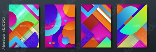 Colourful abstract background for poster, cover, brochure, presentation, annual report. Colorful geometric background, vector illustration. Modern wallpaper design for social media, idol poster.