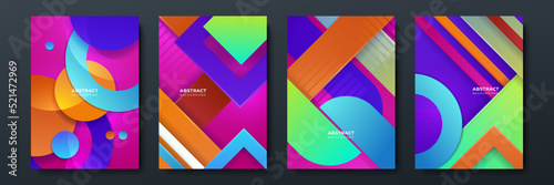 Colourful abstract background for poster, cover, brochure, presentation, annual report. Colorful geometric background, vector illustration. Modern wallpaper design for social media, idol poster.