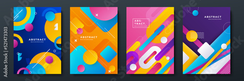 Colourful abstract background for poster, cover, brochure, presentation, annual report. Colorful geometric background, vector illustration. Modern wallpaper design for social media, idol poster.