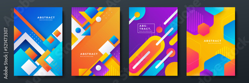 Colourful abstract background for poster, cover, brochure, presentation, annual report. Colorful geometric background, vector illustration. Modern wallpaper design for social media, idol poster.