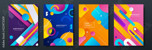 Colourful abstract background for poster, cover, brochure, presentation, annual report. Colorful geometric background, vector illustration. Modern wallpaper design for social media, idol poster.