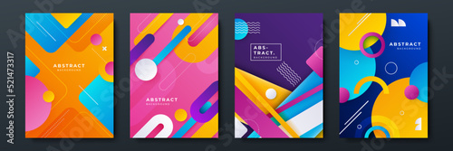 Colourful abstract background for poster, cover, brochure, presentation, annual report. Colorful geometric background, vector illustration. Modern wallpaper design for social media, idol poster.