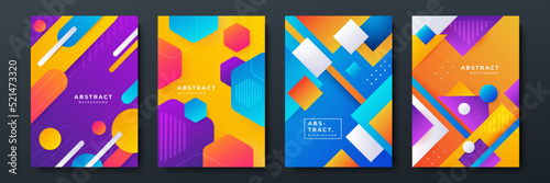 Colourful abstract background for poster, cover, brochure, presentation, annual report. Colorful geometric background, vector illustration. Modern wallpaper design for social media, idol poster.