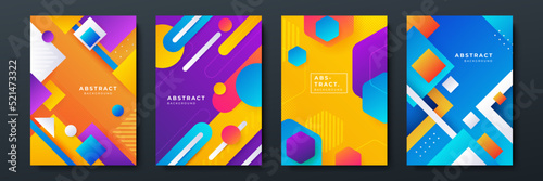 Colourful abstract background for poster, cover, brochure, presentation, annual report. Colorful geometric background, vector illustration. Modern wallpaper design for social media, idol poster.