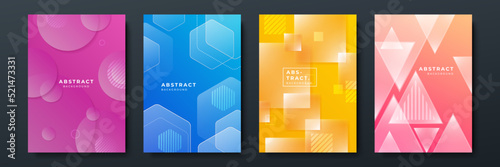 Colourful abstract background for poster, cover, brochure, presentation, annual report. Colorful geometric background, vector illustration. Modern wallpaper design for social media, idol poster.