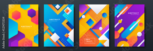 Colourful abstract background for poster, cover, brochure, presentation, annual report. Colorful geometric background, vector illustration. Modern wallpaper design for social media, idol poster.