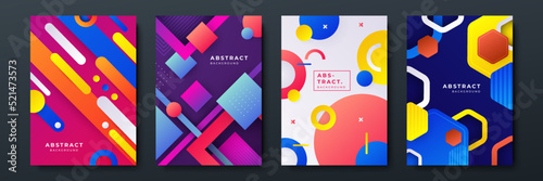 Colourful abstract background for poster, cover, brochure, presentation, annual report. Colorful geometric background, vector illustration. Modern wallpaper design for social media, idol poster.