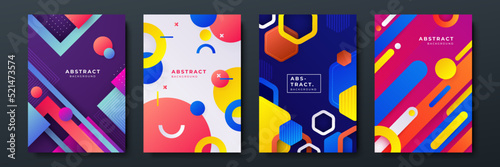 Colourful abstract background for poster, cover, brochure, presentation, annual report. Colorful geometric background, vector illustration. Modern wallpaper design for social media, idol poster.