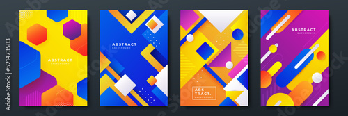Colourful abstract background for poster, cover, brochure, presentation, annual report. Colorful geometric background, vector illustration. Modern wallpaper design for social media, idol poster.