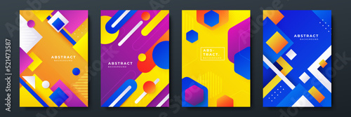 Colourful abstract background for poster, cover, brochure, presentation, annual report. Colorful geometric background, vector illustration. Modern wallpaper design for social media, idol poster.