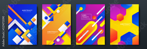 Colourful abstract background for poster, cover, brochure, presentation, annual report. Colorful geometric background, vector illustration. Modern wallpaper design for social media, idol poster.