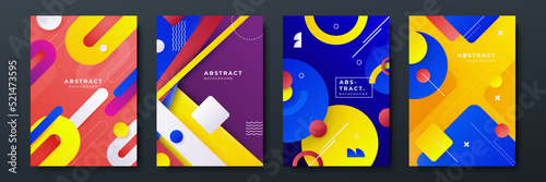 Colourful abstract background for poster, cover, brochure, presentation, annual report. Colorful geometric background, vector illustration. Modern wallpaper design for social media, idol poster.