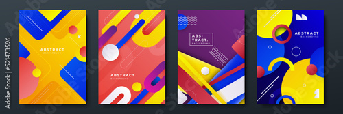 Colourful abstract background for poster, cover, brochure, presentation, annual report. Colorful geometric background, vector illustration. Modern wallpaper design for social media, idol poster.