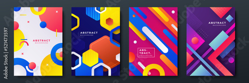 Colourful abstract background for poster, cover, brochure, presentation, annual report. Colorful geometric background, vector illustration. Modern wallpaper design for social media, idol poster.