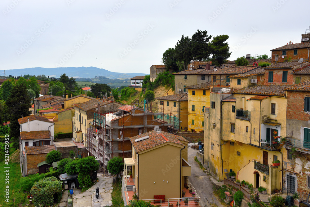 the historic center of Peccioli tuscany Italy