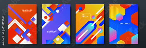 Colourful abstract background for poster, cover, brochure, presentation, annual report. Colorful geometric background, vector illustration. Modern wallpaper design for social media, idol poster.