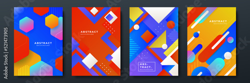 Colourful abstract background for poster, cover, brochure, presentation, annual report. Colorful geometric background, vector illustration. Modern wallpaper design for social media, idol poster.
