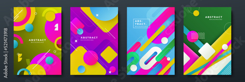 Colourful abstract background for poster, cover, brochure, presentation, annual report. Colorful geometric background, vector illustration. Modern wallpaper design for social media, idol poster.
