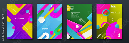Colourful abstract background for poster, cover, brochure, presentation, annual report. Colorful geometric background, vector illustration. Modern wallpaper design for social media, idol poster.